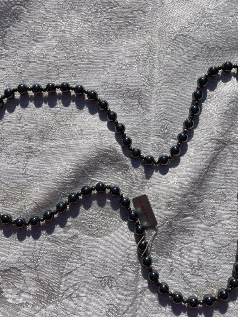 Hematite Necklace 30" New with Tag 95 grams - Picture 5 of 9